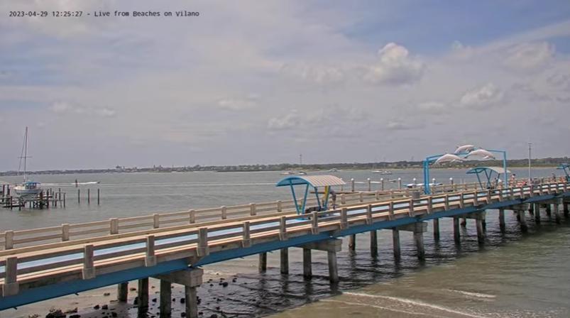 Vilano Pier St. Augustine Skyline Live webcam from Beaches on Vilano florida