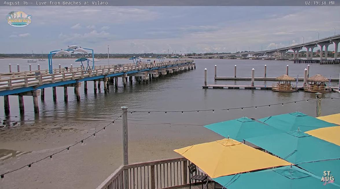 Vilano Pier St. Augustine Skyline Live webcam from Beaches on Vilano florida