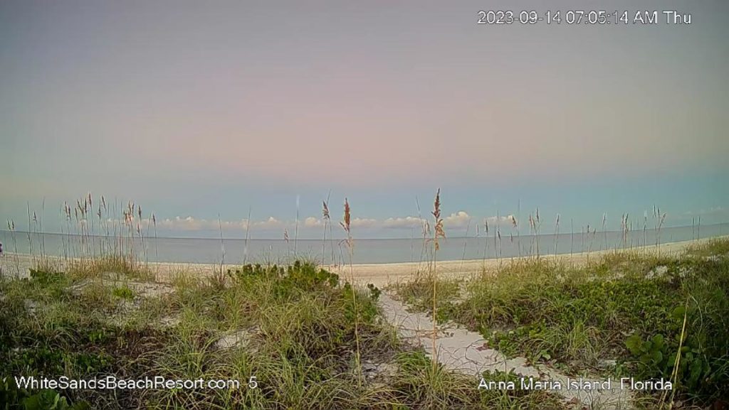 white sands anna maria island webcam in florida gulf of mexico a barrier island 